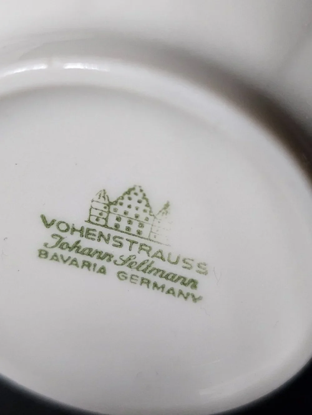 Vintage Vohenstrauss Johann Seltmann Demitasse Cup & Saucer Purple Flowers
